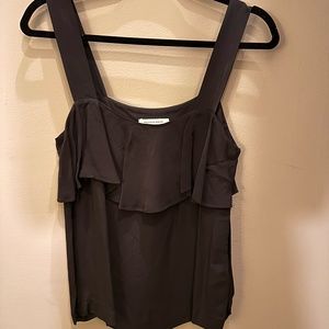 & Other Stories Wide Strap Tank with Ruffle, Size 8